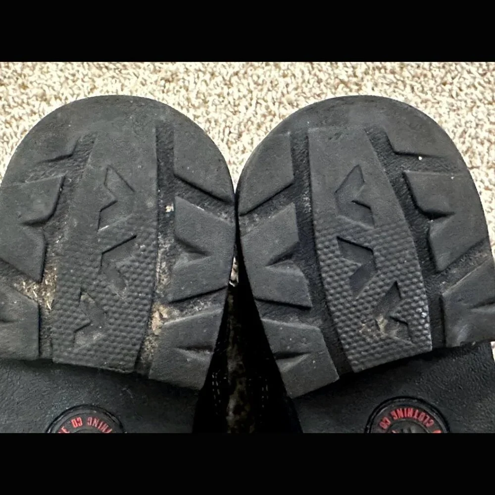Black Milwaukee Motorcycle Boots Leather Round Toe Ankle Vintage Oil Resistant 8 - Picture 10 of 11
